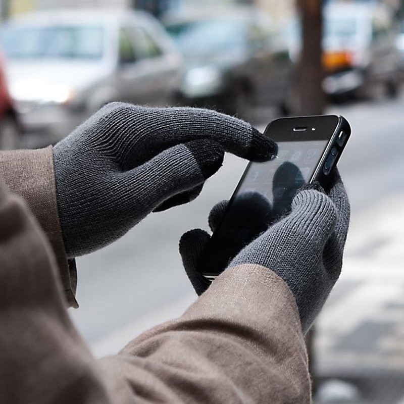 Gants Tactiles Gris