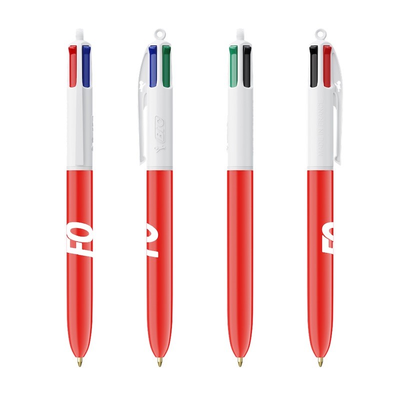 Stylo Bic® 4 Couleurs® Rouge et Blanc