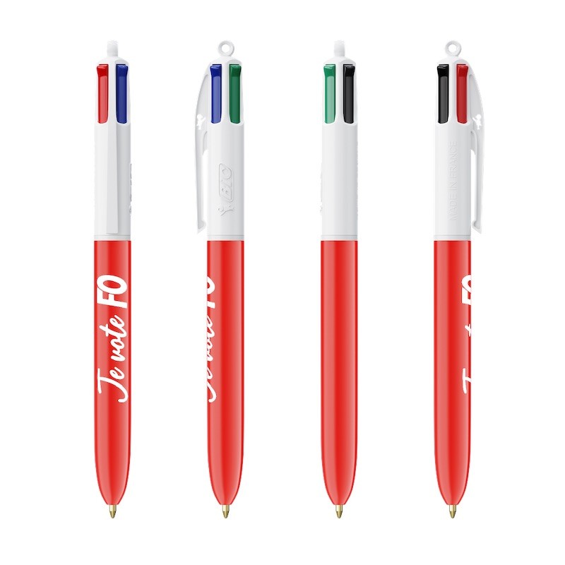 Stylo Bic® 4 Couleurs® Rouge et Blanc