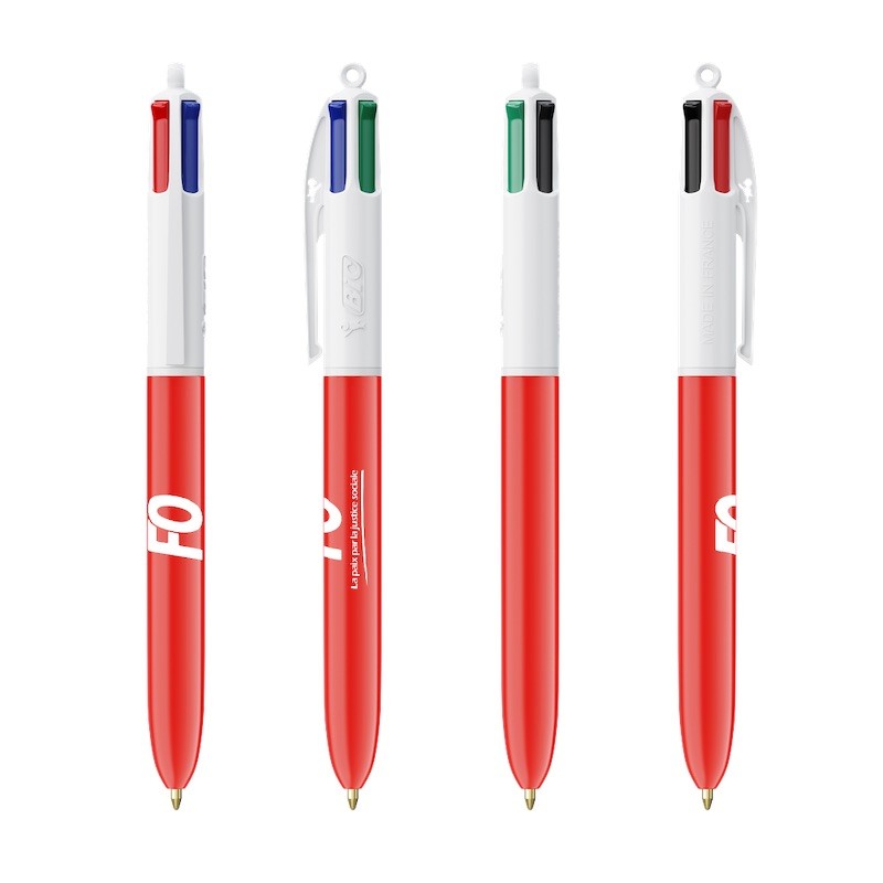 Stylo Bic® 4 Couleurs® Rouge et Blanc
