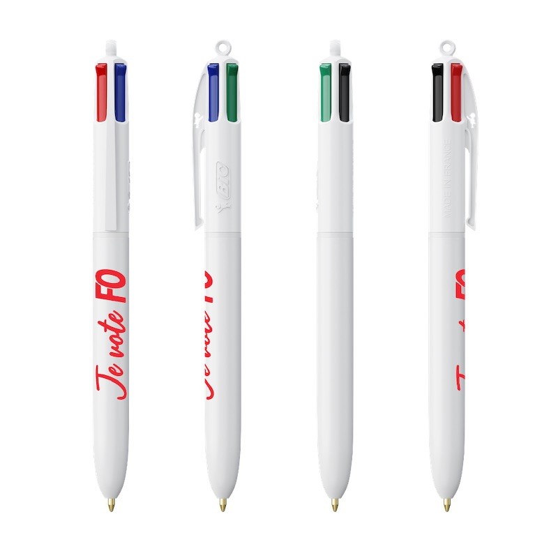 Stylo Bic® 4 Couleurs® Blanc