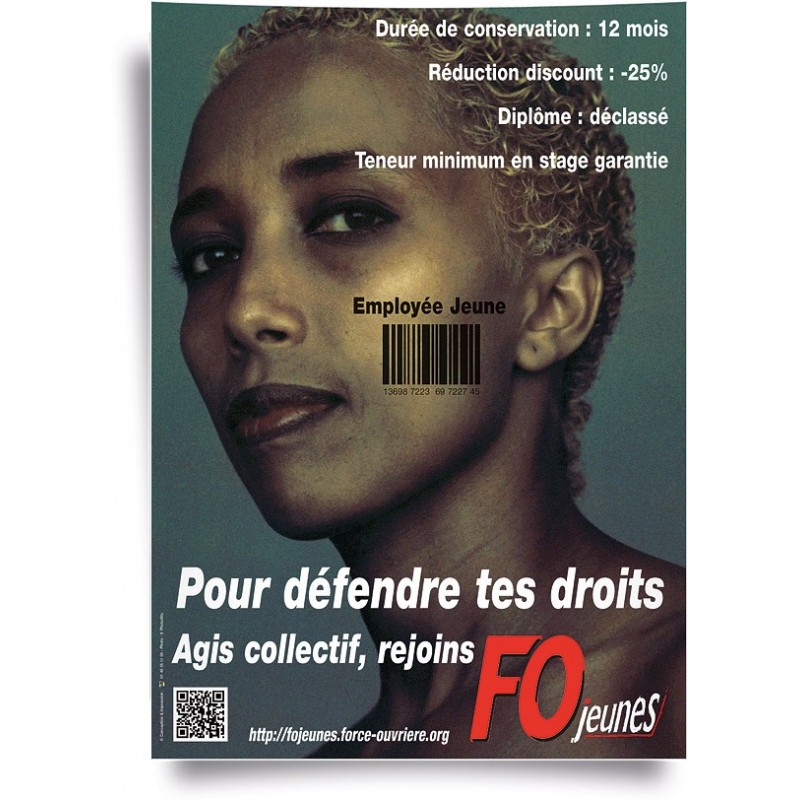 Affiche : « Employé Jeune, Teneur Minimum en Stage Garantie ! »